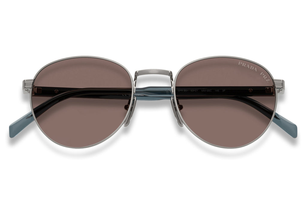 Prada - PR B51S Sunglasses Piombo with Bruciato Polar Lenses (5AV05C)