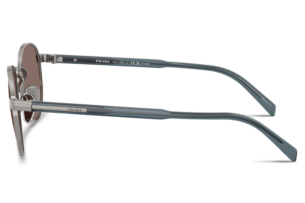 Prada - PR B51S Sunglasses Piombo with Bruciato Polar Lenses (5AV05C)