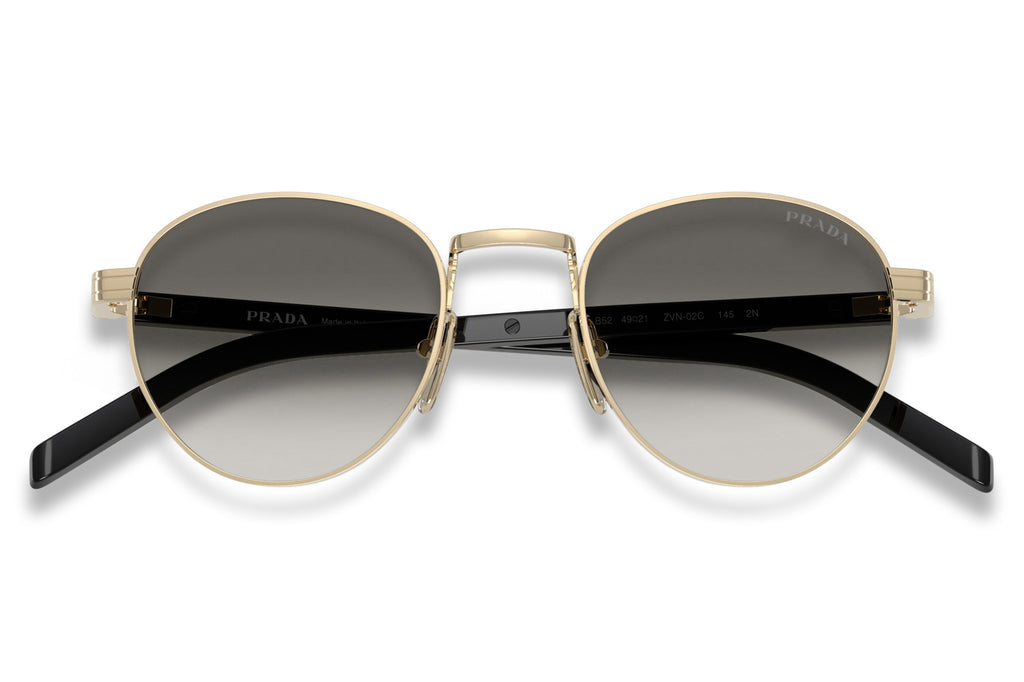 Prada - PR B52S Sunglasses Pale Gold with Grey Gradient Lenses (ZVN02C)