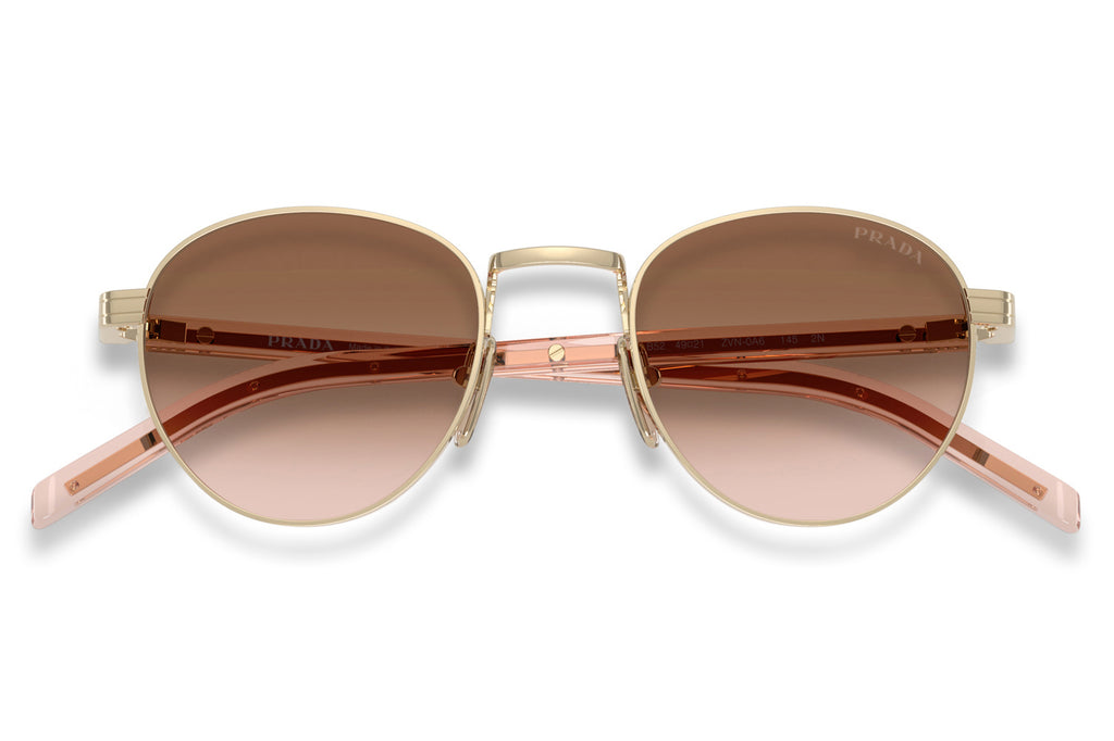 Prada - PR B52S Sunglasses Pale Gold with Brown Gradient Lenses (ZVN0A6)