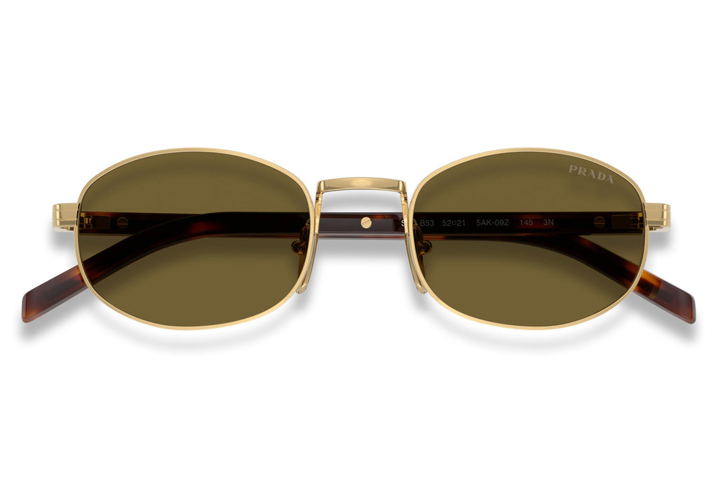 Prada - PR B53S Sunglasses Gold with Dark Brown Lenses (5AK09Z)