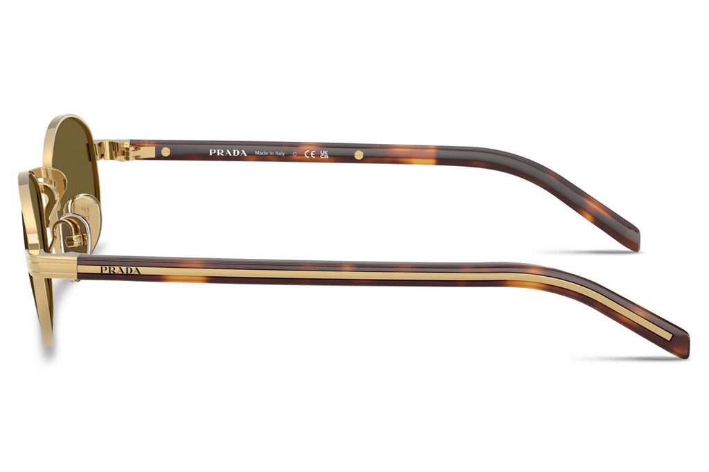 Prada - PR B53S Sunglasses Gold with Dark Brown Lenses (5AK09Z)