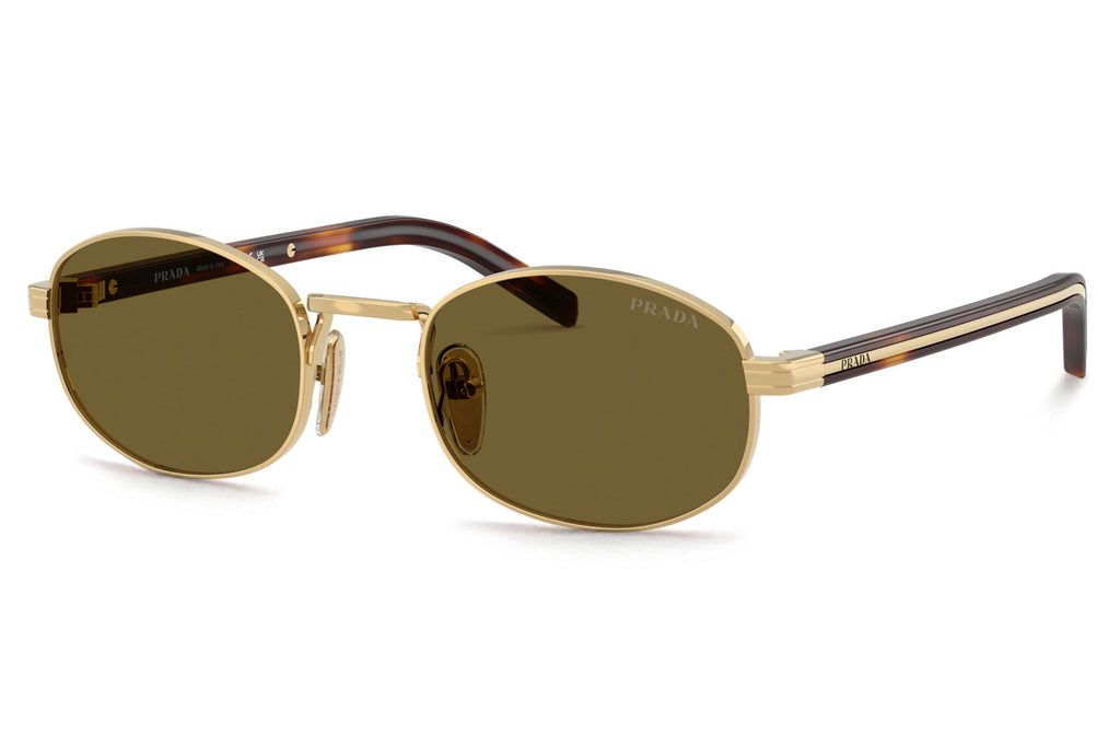 Prada - PR B53S Sunglasses Gold with Dark Brown Lenses (5AK09Z)