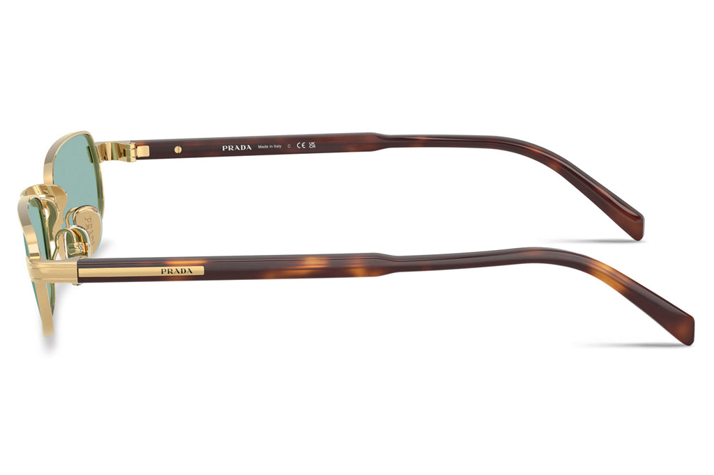 Prada - PR B54S Sunglasses Gold with Petrol Green Lenses (5AK40K)