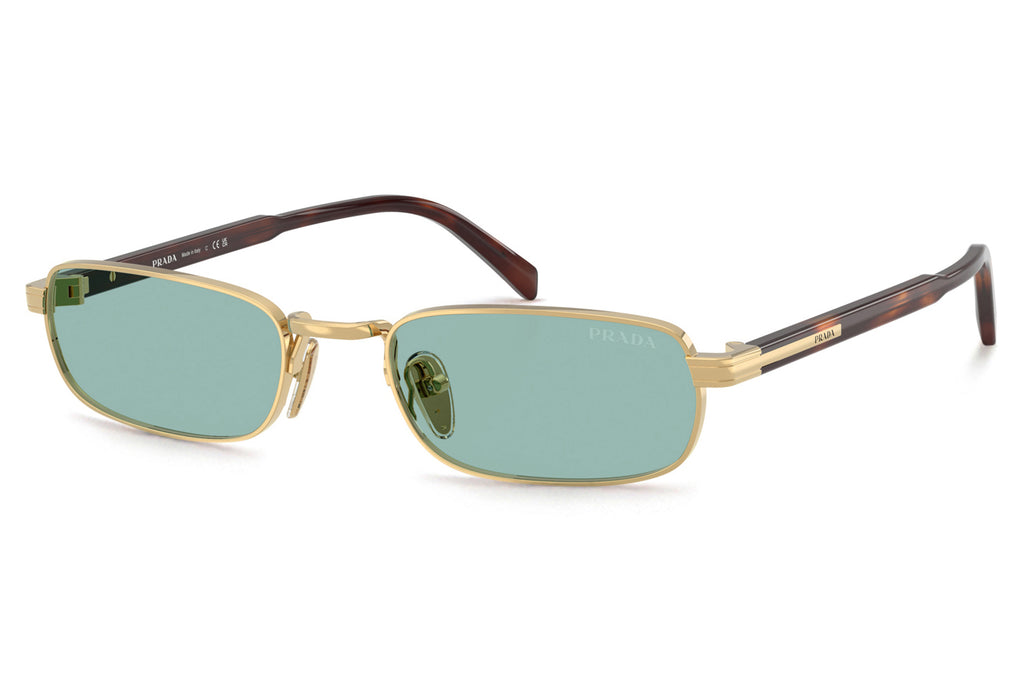 Prada - PR B54S Sunglasses Gold with Petrol Green Lenses (5AK40K)