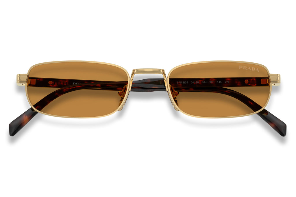 Prada - PR B54S Sunglasses Gold with Dark Honey Lenses (5AK50P)