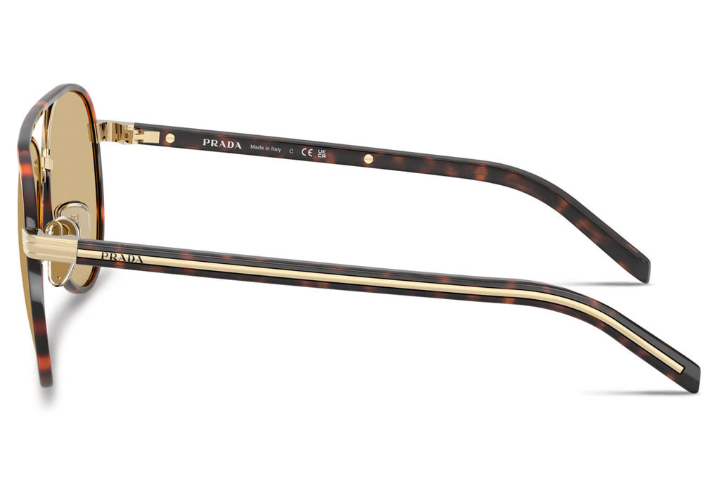 Prada - PR B57S Sunglasses Pale gold with Yellow Lenses (21E10R)