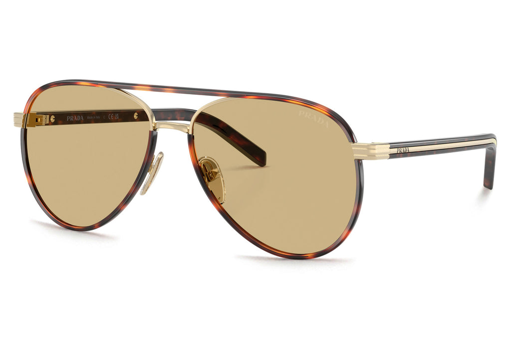 Prada - PR B57S Sunglasses Pale gold with Yellow Lenses (21E10R)