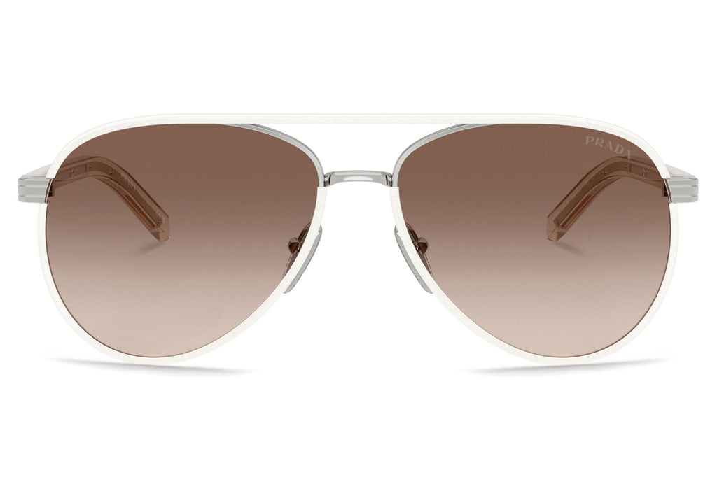 Prada - PR B57S Sunglasses Silver with Caffe Sfumato Specchio Oro Lenses (23E10S)