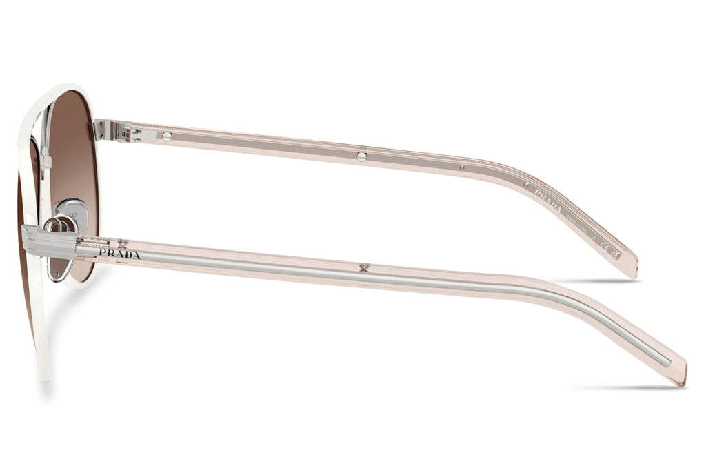 Prada - PR B57S Sunglasses Silver with Caffe Sfumato Specchio Oro Lenses (23E10S)