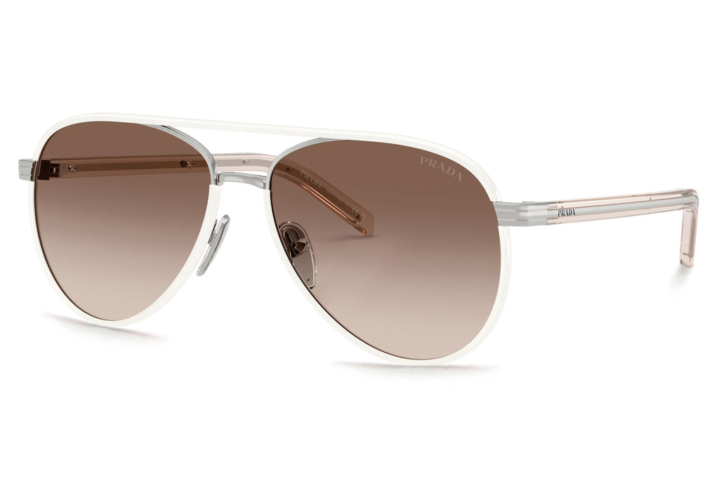 Prada - PR B57S Sunglasses Silver with Caffe Sfumato Specchio Oro Lenses (23E10S)