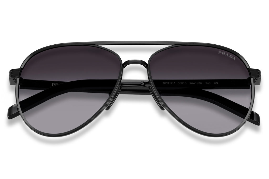 Prada - PR B57S Sunglasses Black with Grey Gradient Lenses (AAV90A)