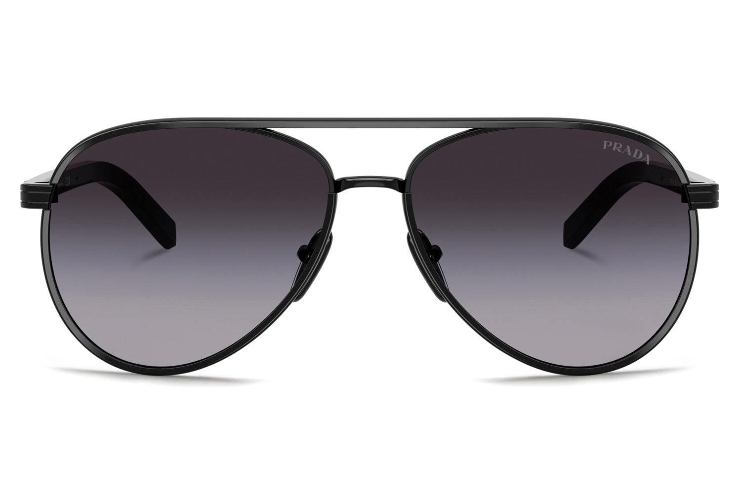 Prada Black Gradient Aviator Sunglasses with Logo Case PRADA Sunglasses PR C05S 16K08Z Black Latest Collection  main image 2