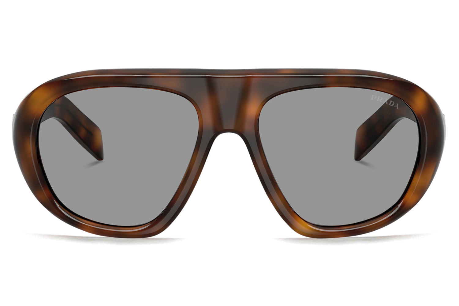 New PRADA Sunglasses Brown Tortoise Gray Lens Aviator Shield Mask 57-18 Prada_PRC05S_20D50Q_brown_juni  main image 2