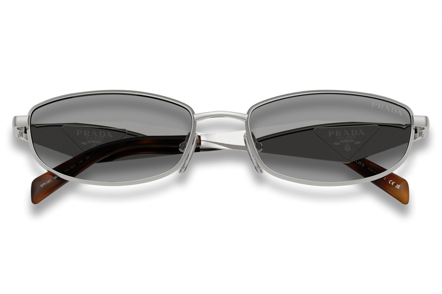 Prada Women\'s Round Silver Frame Sunglasses with Brown Lenses PRADA Brown Round Sunglasses for Women for sale | eBay main image 4