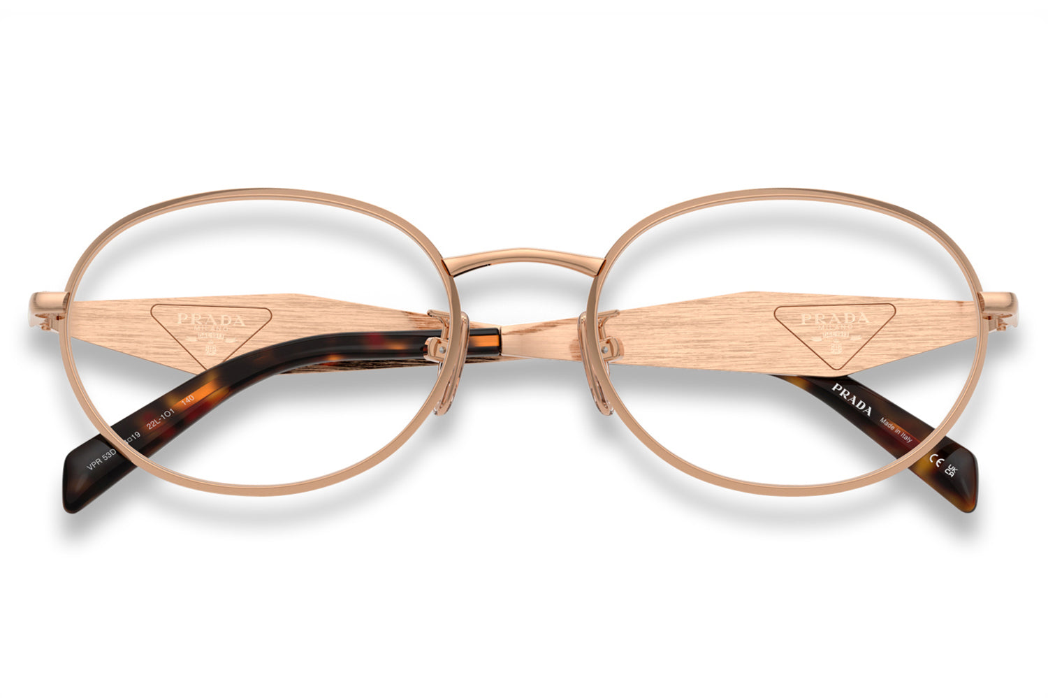 Prada® - PR D53VD | Oval Metal Low Bridge Fit Optical Frame