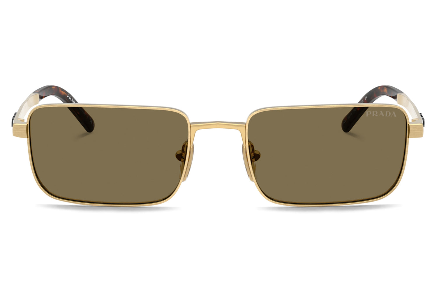 PRADA スクエアサングラス ゴールド・ブラウン Prada® - PR D54S | Rectangular Metal Sunglasses