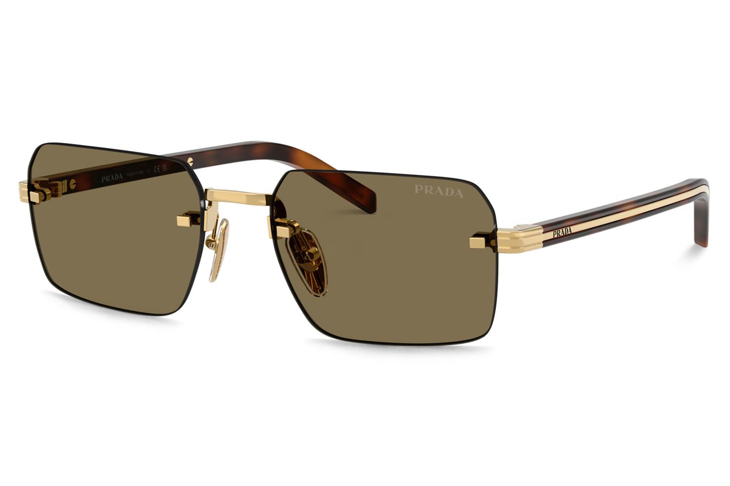 Prada® - PR D55S | Rimless Rectangular Sunglasses