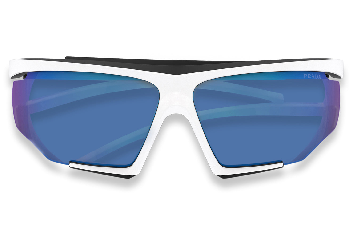 prada goggle glasses Prada Linea Rossa PS 07YS 15K08R White Black male Sunglasses