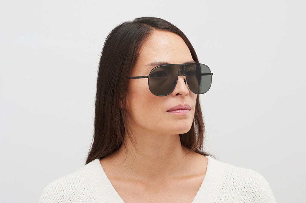 MYKITA - Studio 12.1 Sunglasses Black with Dark Grey Solid Lenses