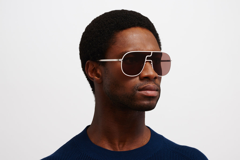 MYKITA - Studio 12.1 Sunglasses Aurore with Rose Wood Brown Lenses