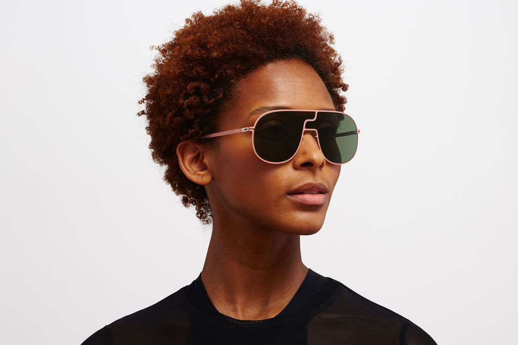 MYKITA - Studio 12.1 Sunglasses Pink Clay with Olive Green Lenses