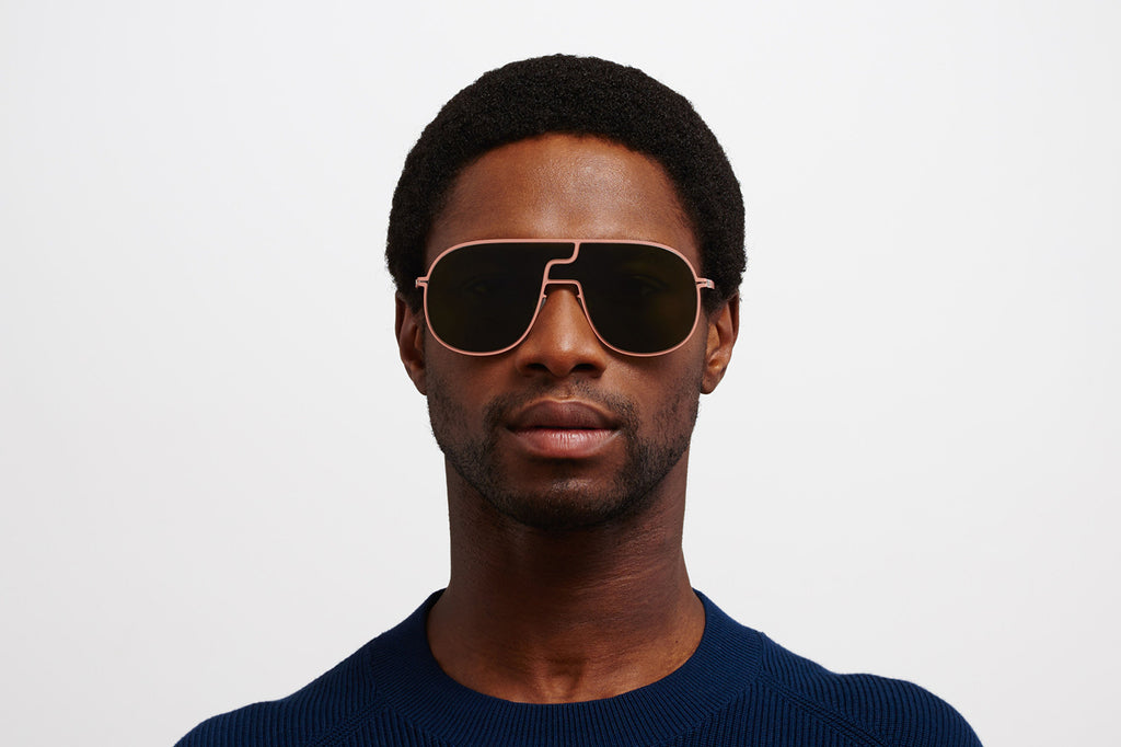 MYKITA - Studio 12.1 Sunglasses Pink Clay with Olive Green Lenses