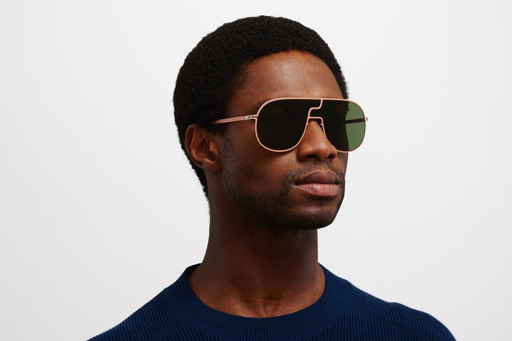 MYKITA - Studio 12.1 Sunglasses Pink Clay with Olive Green Lenses