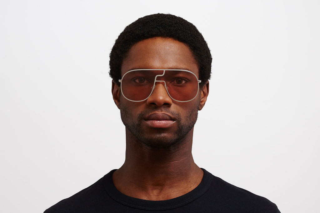 MYKITA - Studio 12.1 Sunglasses Shiny Silver with Nude Solid Lenses