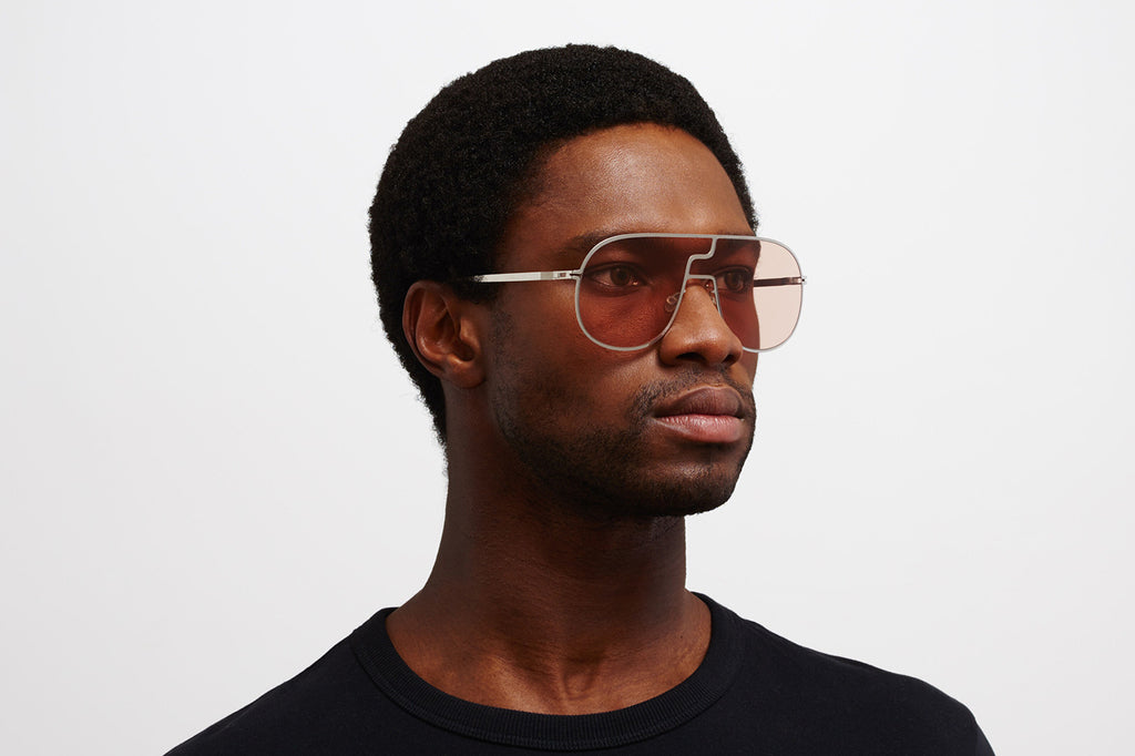 MYKITA - Studio 12.1 Sunglasses Shiny Silver with Nude Solid Lenses