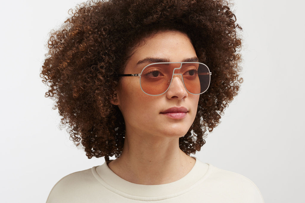 MYKITA - Studio 12.1 Sunglasses Shiny Silver with Nude Solid Lenses