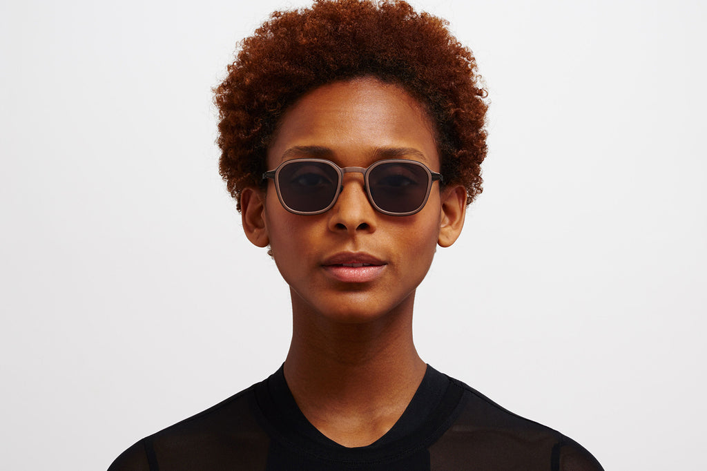 MYKITA - Fir Sunglasses MH63 - Cashmere Grey/Black with Polarized Pro Hi-Con Grey Lenses