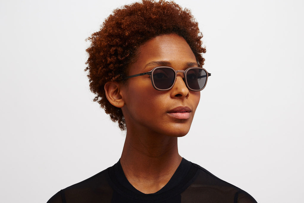 MYKITA - Fir Sunglasses MH63 - Cashmere Grey/Black with Polarized Pro Hi-Con Grey Lenses