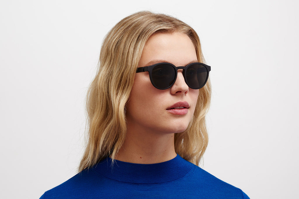 MYKITA Mylon - Coleman Sunglasses MD1 - Pitch Black with Dark Grey Solid Lenses