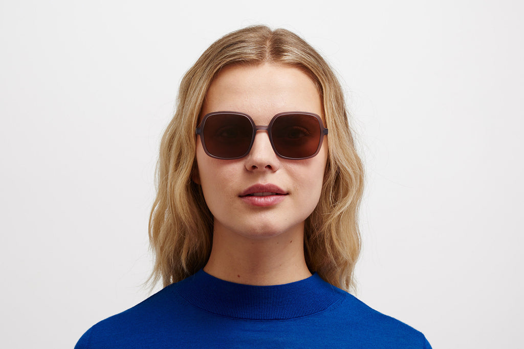 MYKITA - Saima Sunglasses Matte Smoke/Blackberry with Brown Solid Lenses