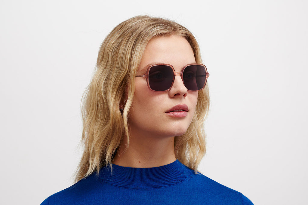 MYKITA - Saima Sunglasses Melrose/Purple Bronze with Cool Grey Solid Lenses
