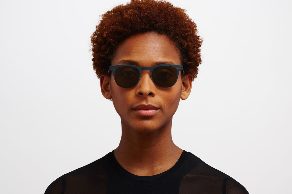 MYKITA - Callum Sunglasses Indigo with Raw Brown Solid Lenses
