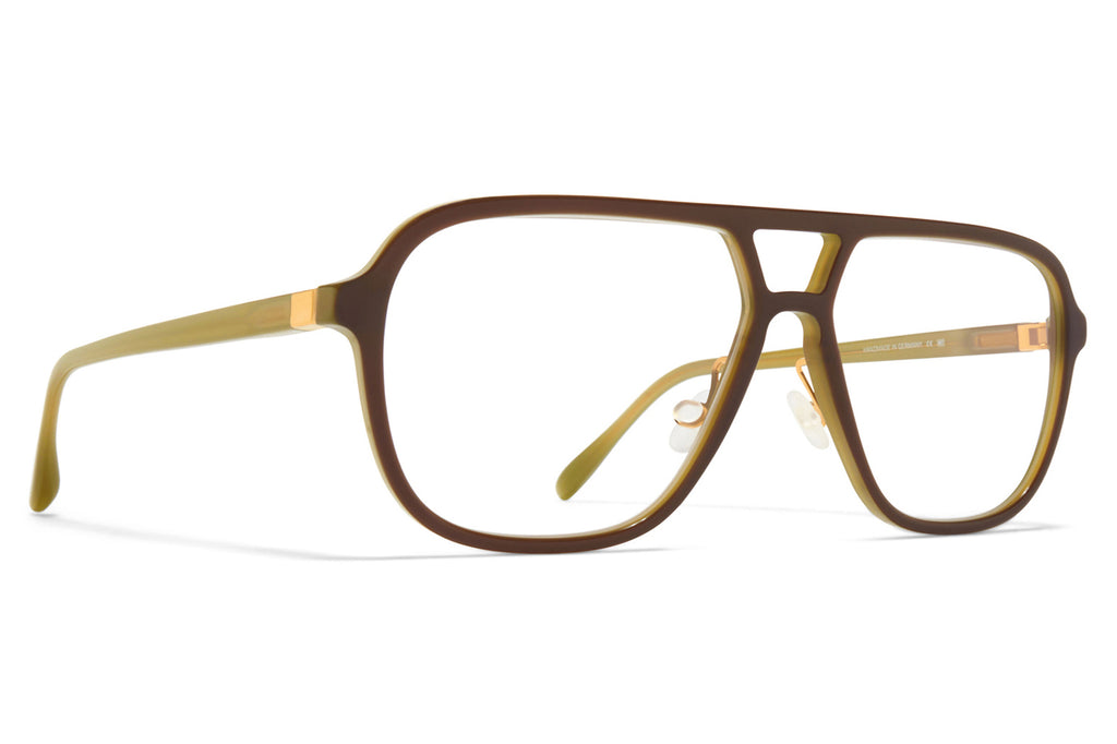 MYKITA® - Kami Eyeglasses Green Dark Brown with Nose Pads