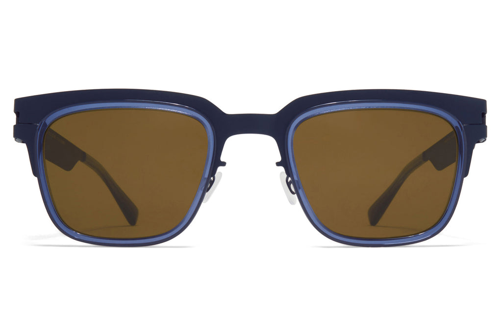 MYKITA® - Raymond Sunglasses Indigo/Deep Ocean with Brown Solid Lenses