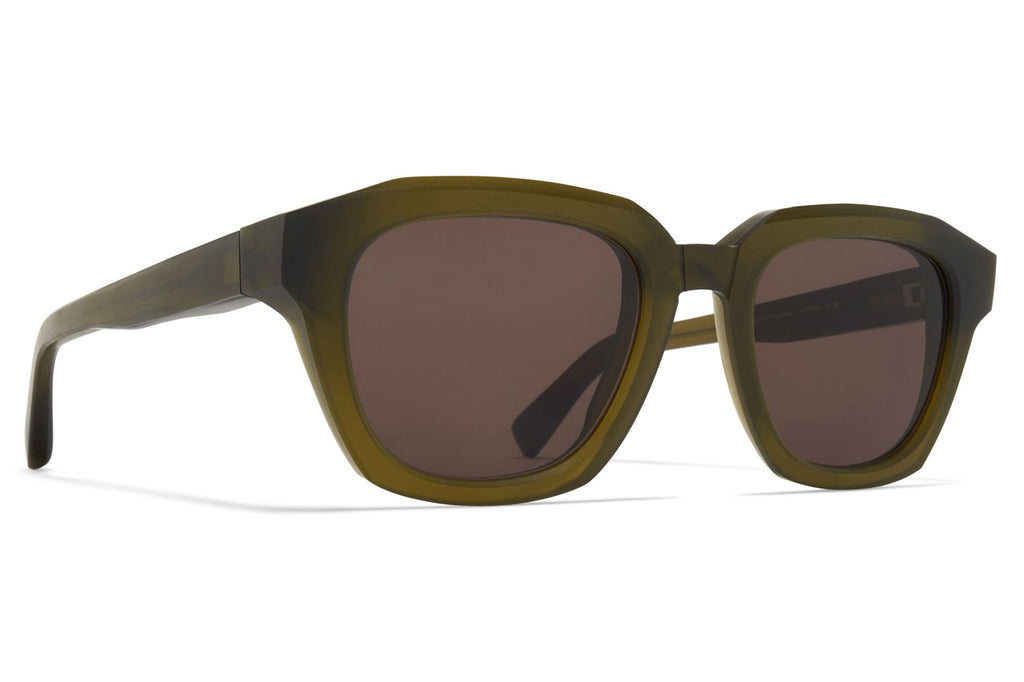 MYKITA® - Kiene Sunglasses Chilled Raw Peridot with Brown Solid Lenses