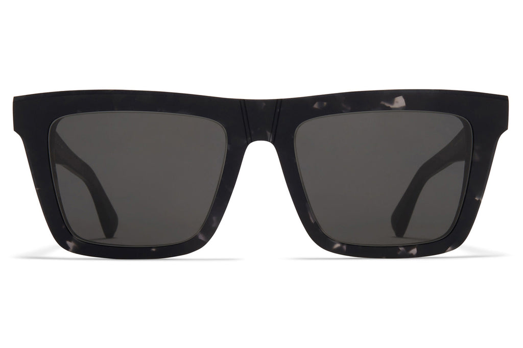 MYKITA® - Lome Sunglasses Chilled Raw Black Havana with Dark Grey Solid Lenses