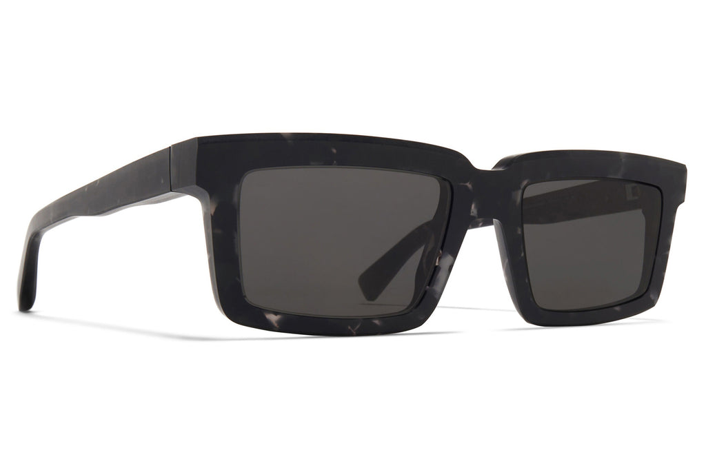 MYKITA® - Dakar Sunglasses Chilled Raw Black Havana with Dark Grey Solid Lenses