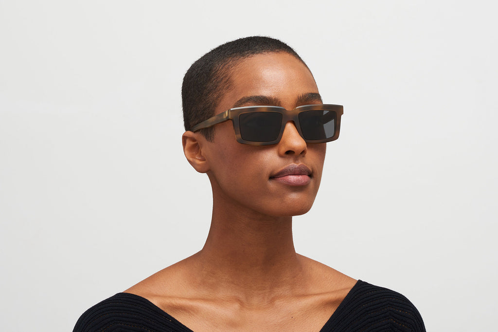 MYKITA® - Dakar Sunglasses Chilled Raw Galapagos with Dark Grey Solid Lenses
