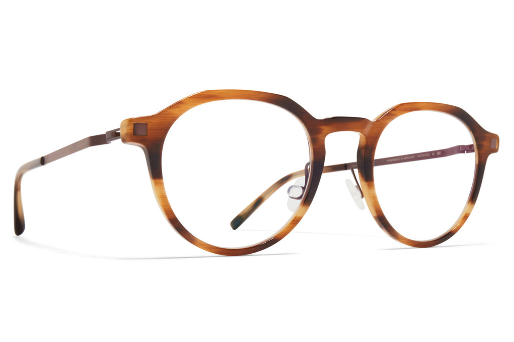 MYKITA® - Saga Eyeglasses Striped Brown/Mocca with Nose Pads