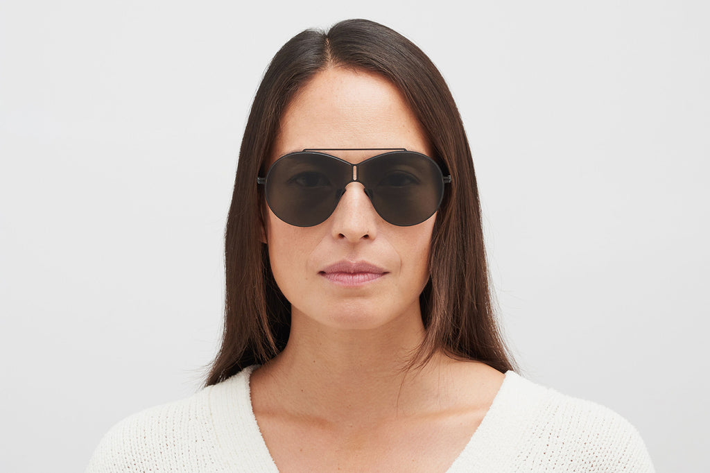 MYKITA - Studio 12.5 Sunglasses Bright Clover with Dark Grey Solid Shield Lenses