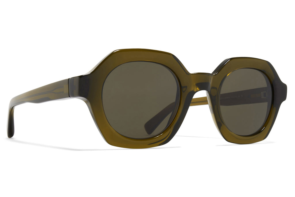 MYKITA® - Teshi Sunglasses Peridot with Raw Green Solid Lenses