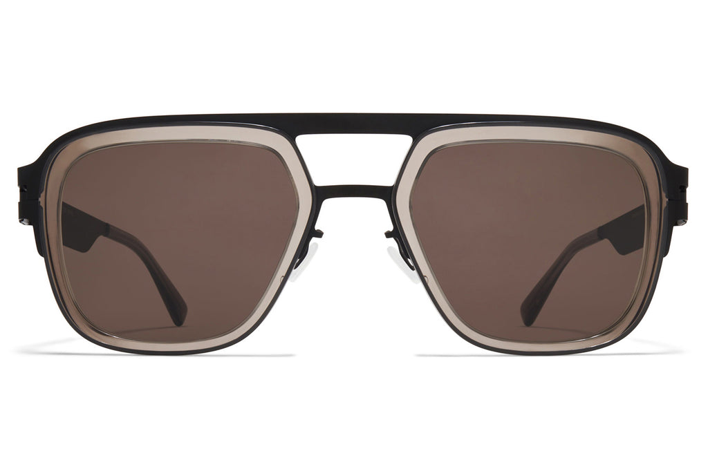 MYKITA® - Knox Sunglasses Black/Clear Ash with Brown Solid Lenses