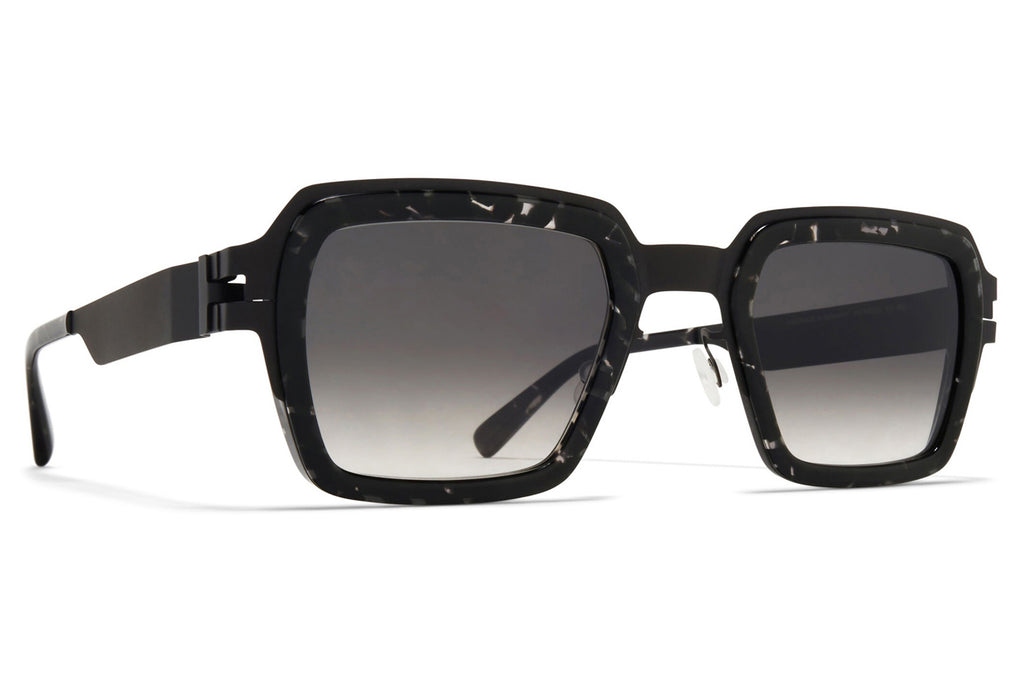 MYKITA® - Lennon Sunglasses Black/Black Havana with Raw Black Gradient Lenses