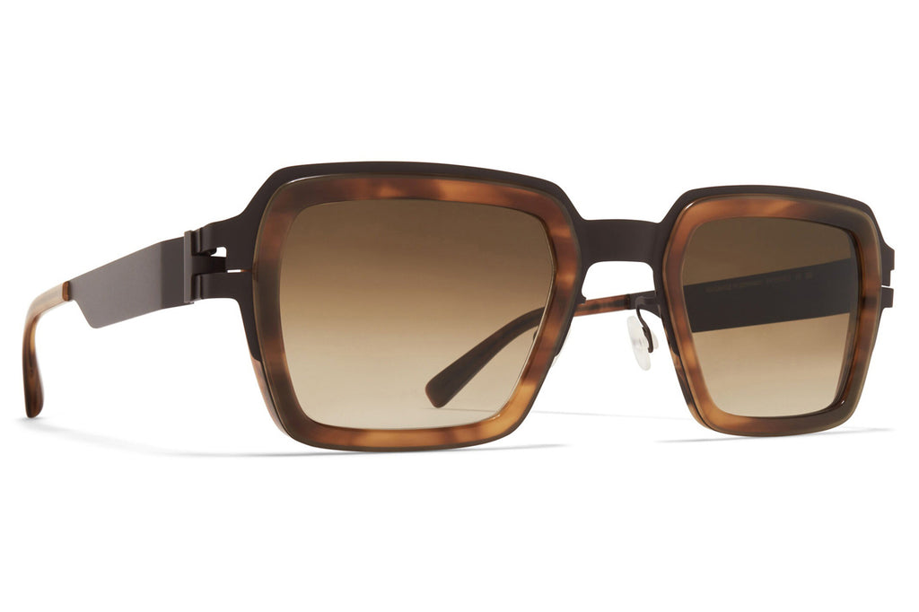 MYKITA® - Lennon Sunglasses Dark Brown/Galapagos with Raw Brown Gradient Lenses