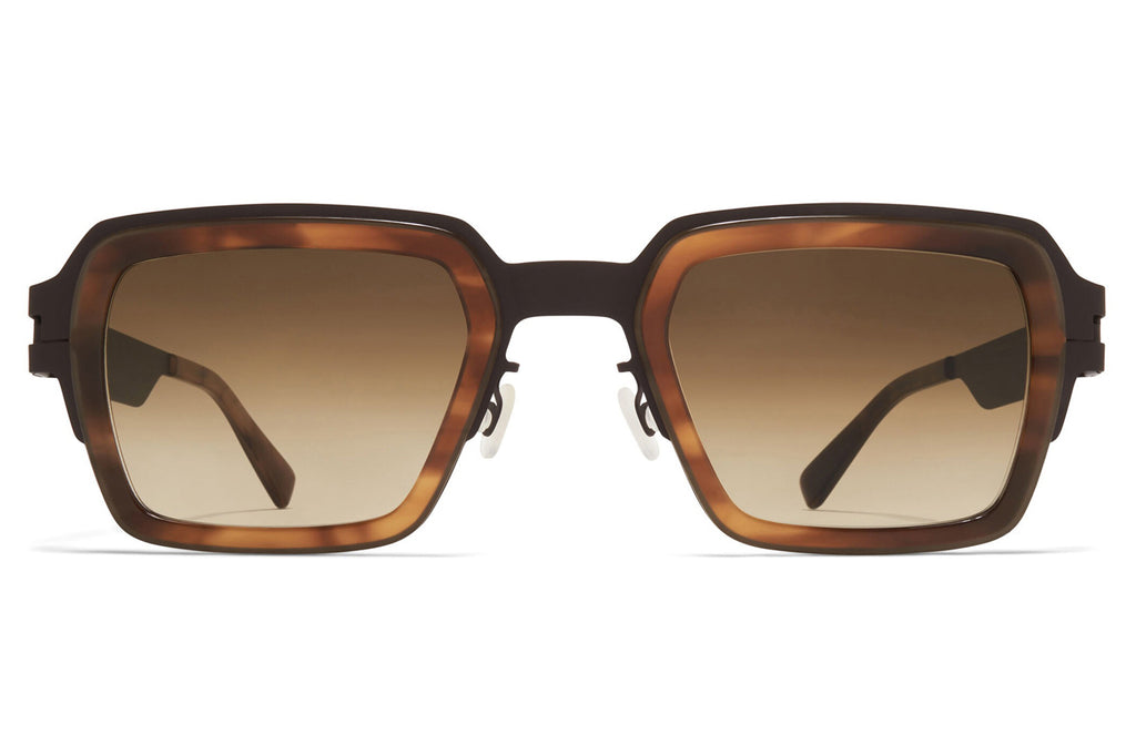 MYKITA® - Lennon Sunglasses Dark Brown/Galapagos with Raw Brown Gradient Lenses